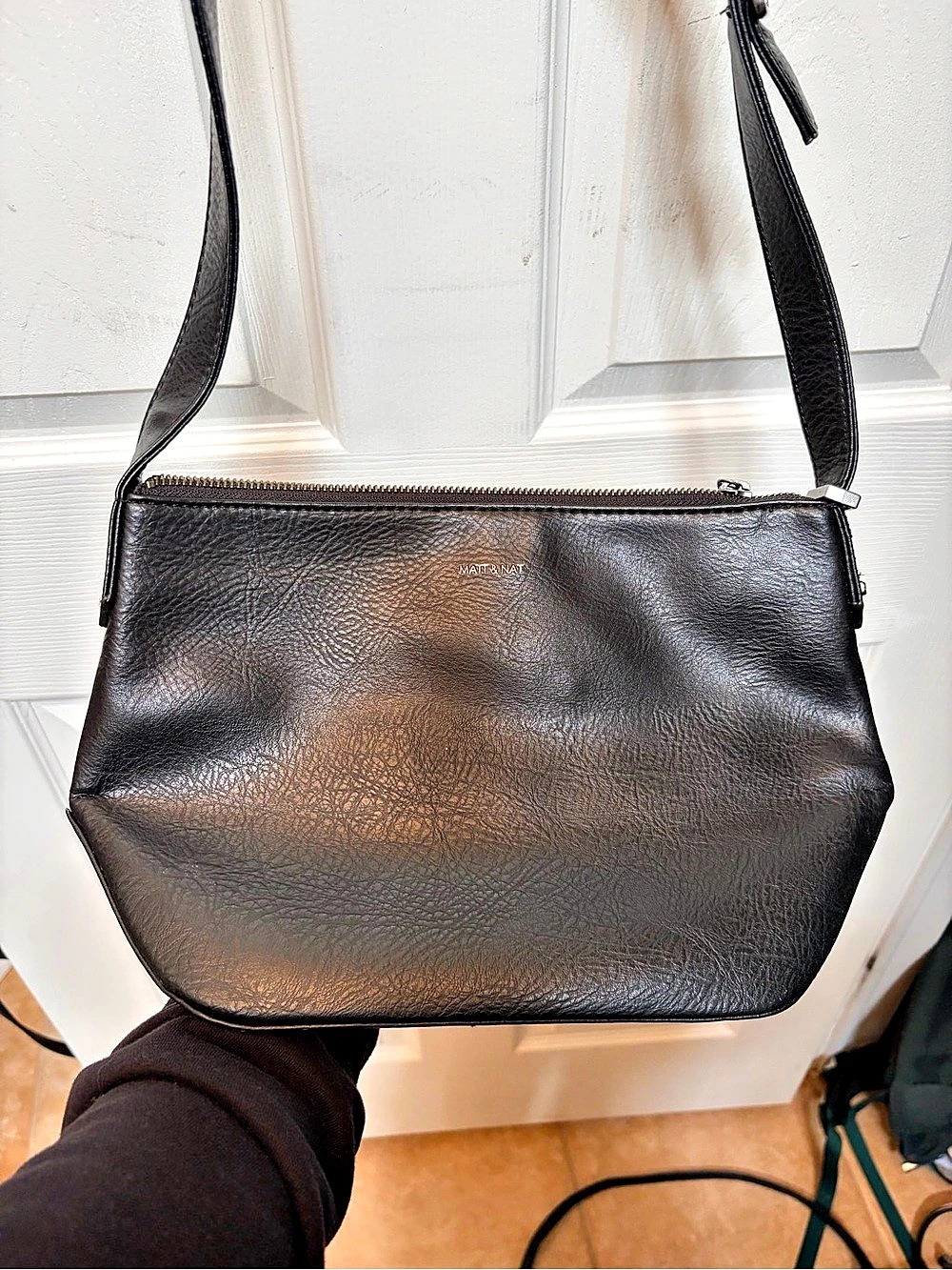 Matt & Nat Black Leather-Look Crossbody Bag